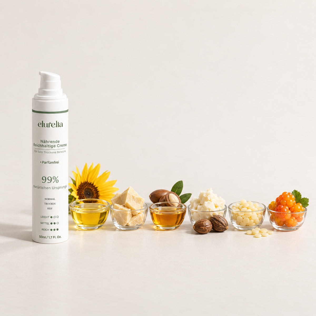 Parfümfreie reichhaltige Creme
